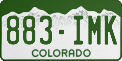 CO license plate 883IMK