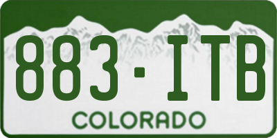 CO license plate 883ITB