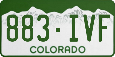 CO license plate 883IVF