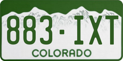 CO license plate 883IXT