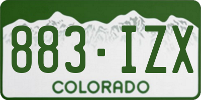 CO license plate 883IZX