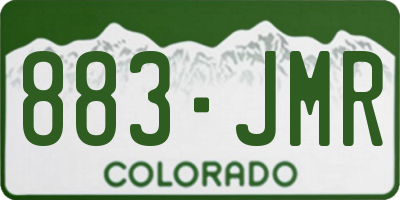 CO license plate 883JMR