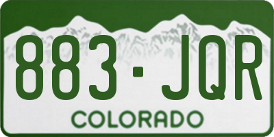 CO license plate 883JQR