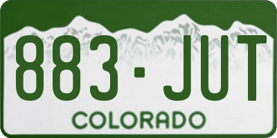 CO license plate 883JUT