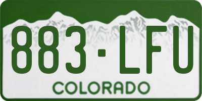 CO license plate 883LFU