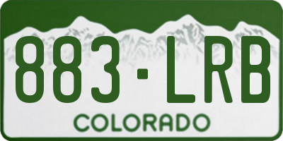 CO license plate 883LRB