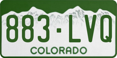 CO license plate 883LVQ