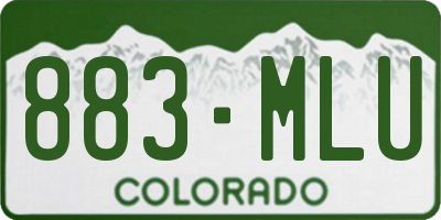 CO license plate 883MLU