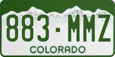 CO license plate 883MMZ