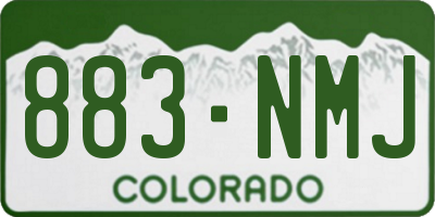 CO license plate 883NMJ