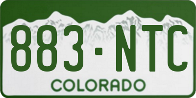 CO license plate 883NTC