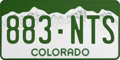 CO license plate 883NTS