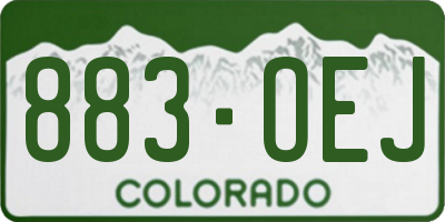 CO license plate 883OEJ