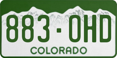 CO license plate 883OHD