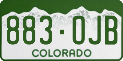 CO license plate 883OJB