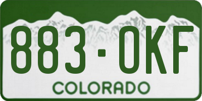 CO license plate 883OKF
