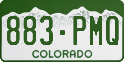 CO license plate 883PMQ