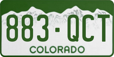 CO license plate 883QCT