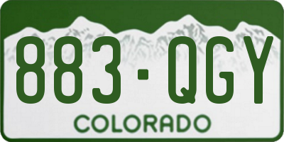 CO license plate 883QGY