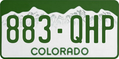 CO license plate 883QHP