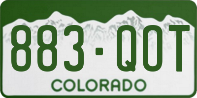 CO license plate 883QOT