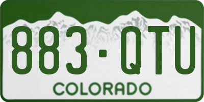 CO license plate 883QTU