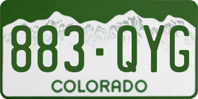 CO license plate 883QYG