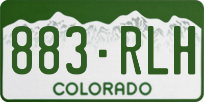 CO license plate 883RLH