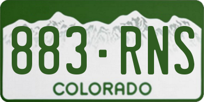 CO license plate 883RNS