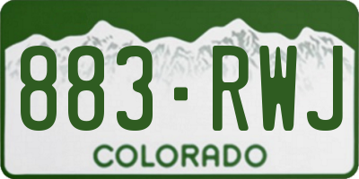 CO license plate 883RWJ