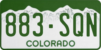 CO license plate 883SQN