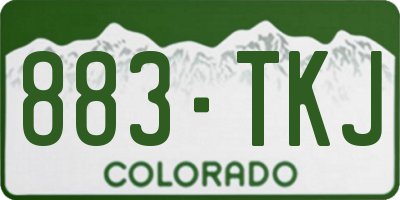 CO license plate 883TKJ