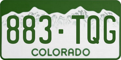 CO license plate 883TQG