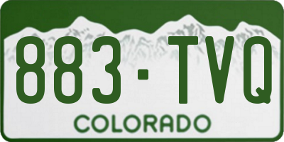 CO license plate 883TVQ