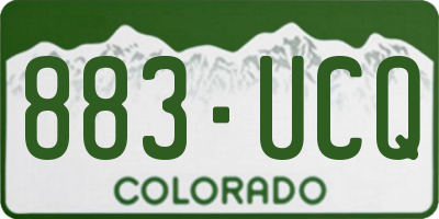 CO license plate 883UCQ