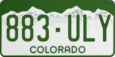 CO license plate 883ULY