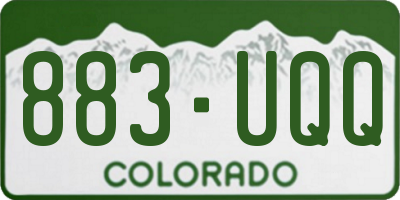 CO license plate 883UQQ