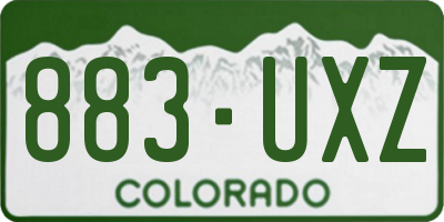 CO license plate 883UXZ