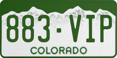 CO license plate 883VIP