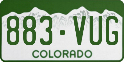 CO license plate 883VUG