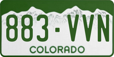 CO license plate 883VVN