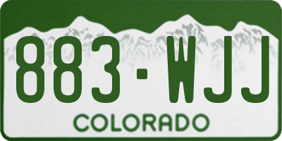 CO license plate 883WJJ
