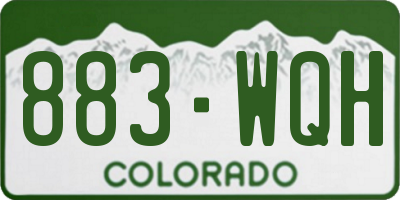 CO license plate 883WQH