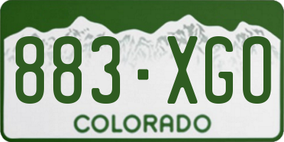 CO license plate 883XGO