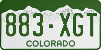 CO license plate 883XGT