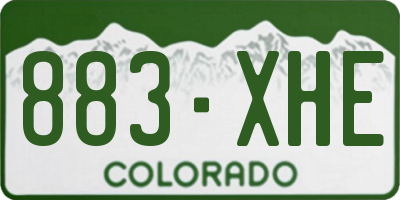 CO license plate 883XHE