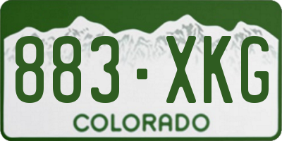 CO license plate 883XKG