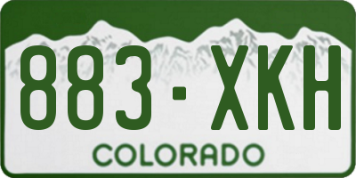 CO license plate 883XKH