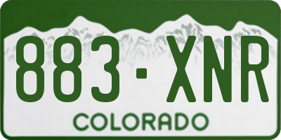 CO license plate 883XNR