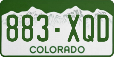 CO license plate 883XQD
